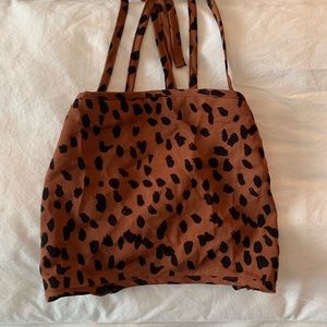Leopard crop top